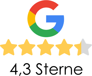 Google Bewertung 4,3 Sterne
